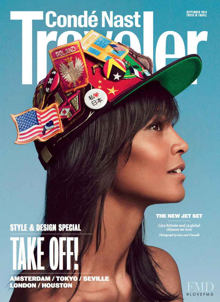 Liya Kebede featured on the Condé Nast Traveler cover from September 2014