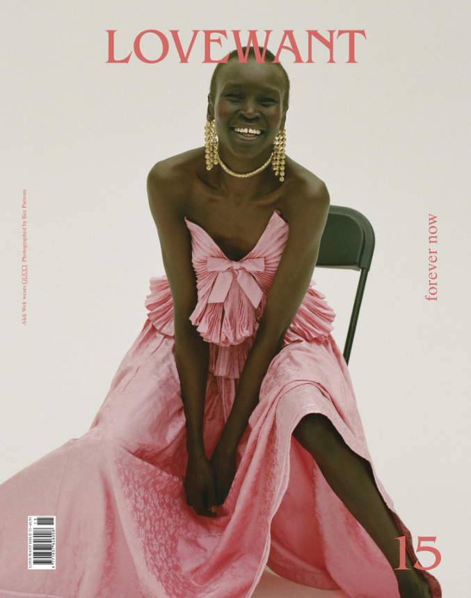 Alek Wek featured on the Love Want cover from August 2018