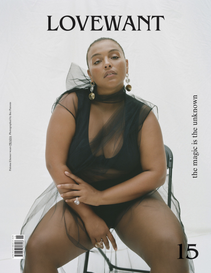 Paloma Elsesser featured on the Love Want cover from August 2018