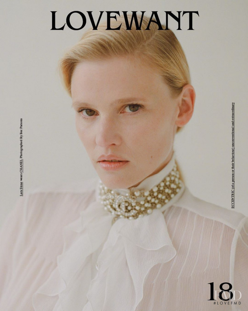Lara Stone featured on the Love Want cover from September 2019
