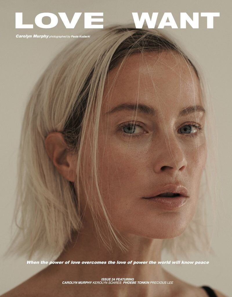 Carolyn Murphy featured on the Love Want cover from February 2022