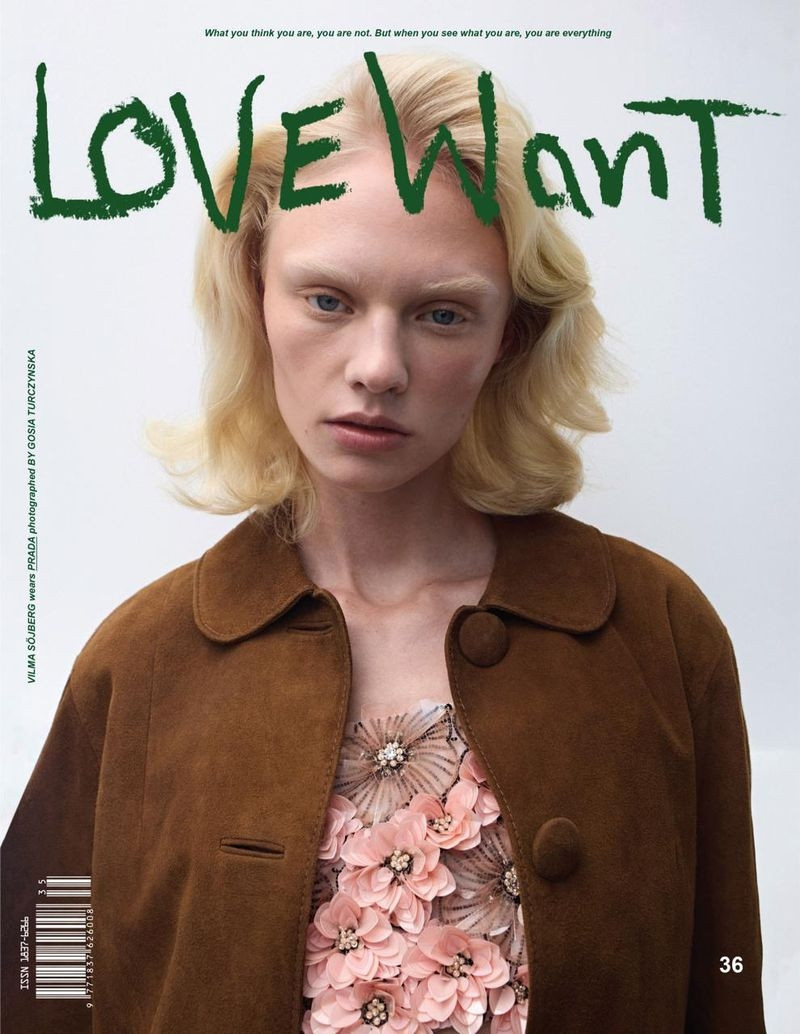 Vilma Sjöberg featured on the Love Want cover from April 2025