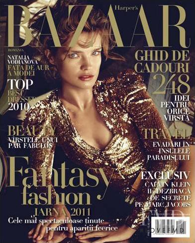 Natalia Vodianova featured on the Harper\'s Bazaar Romania cover from January 2011
