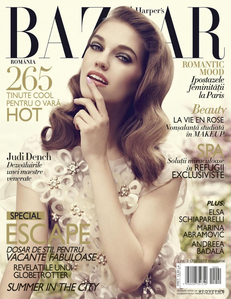 Samantha Gradoville featured on the Harper\'s Bazaar Romania cover from June 2012