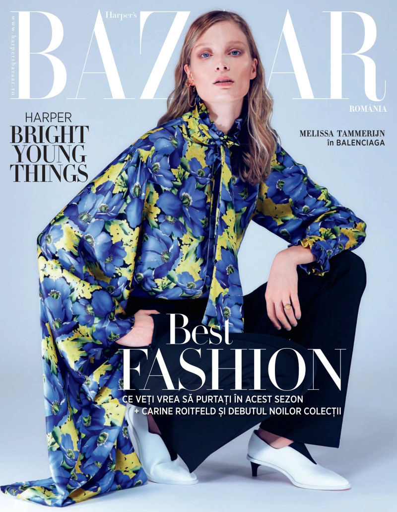 Melissa Tammerijn featured on the Harper\'s Bazaar Romania cover from March 2018