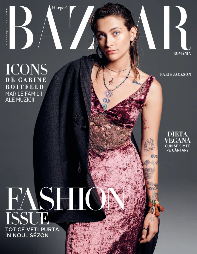 Paris Jackson featured on the Harper\'s Bazaar Romania cover from September 2018