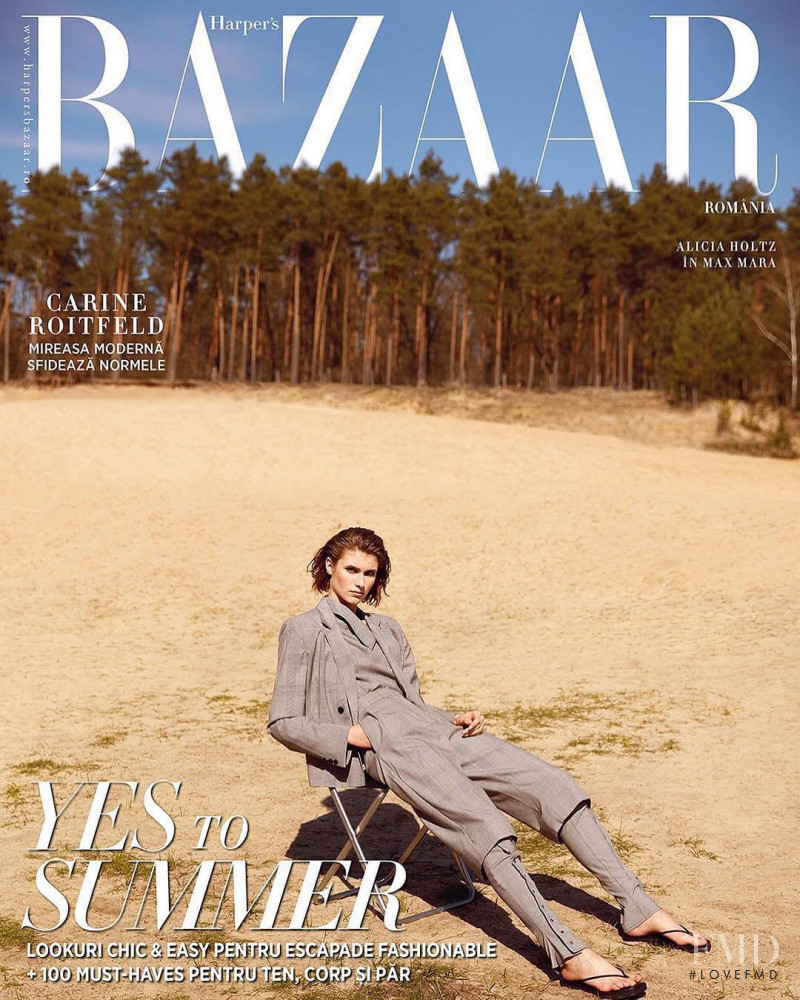 Alicia Holtz featured on the Harper\'s Bazaar Romania cover from May 2019