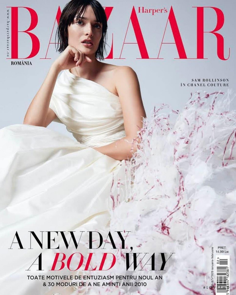 Sam Rollinson featured on the Harper\'s Bazaar Romania cover from January 2020