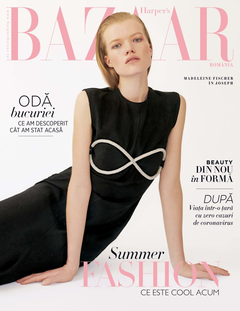 Madeleine Fischer featured on the Harper\'s Bazaar Romania cover from June 2020