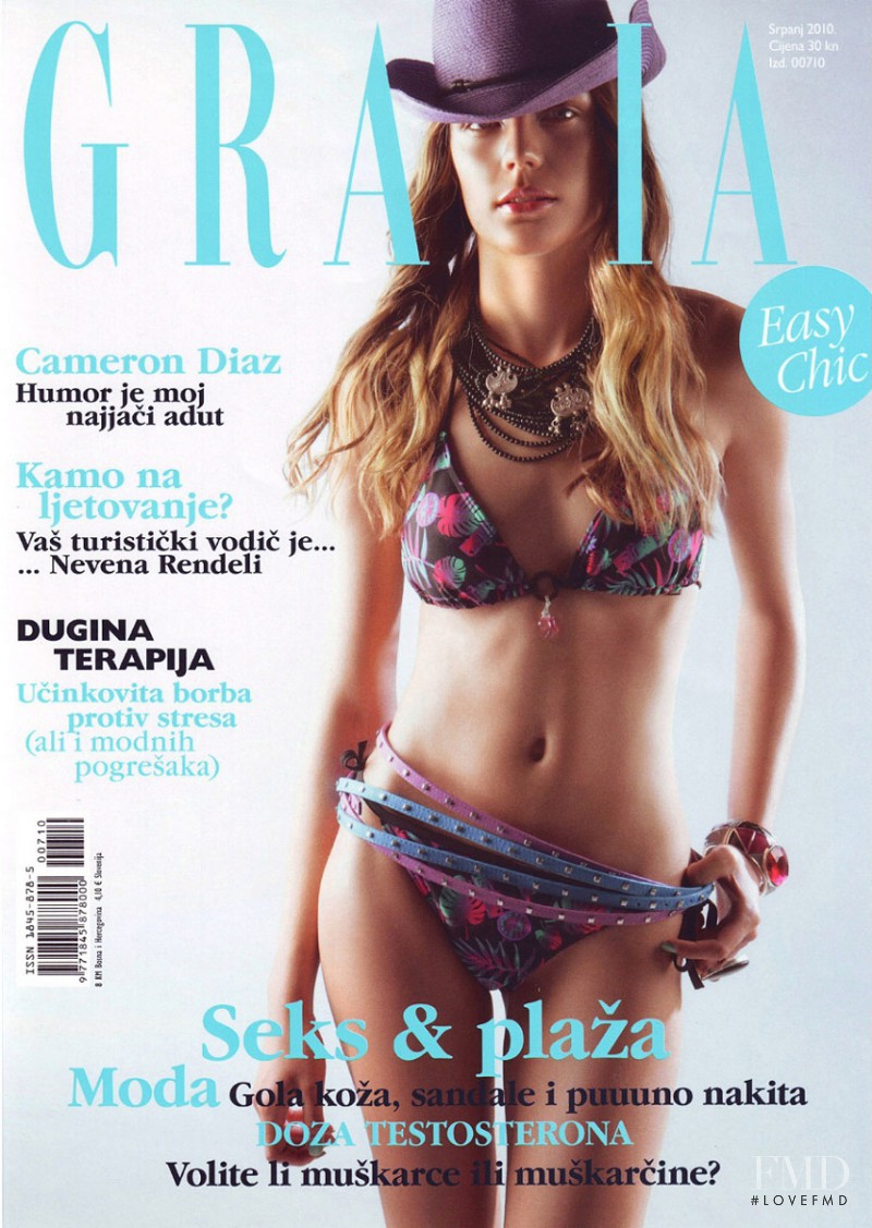 Valentina Duric featured on the Grazia Croatia cover from July 2010