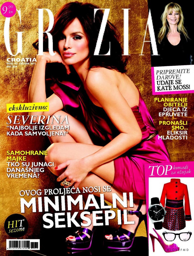 Severina Vuckovic featured on the Grazia Croatia cover from March 2011