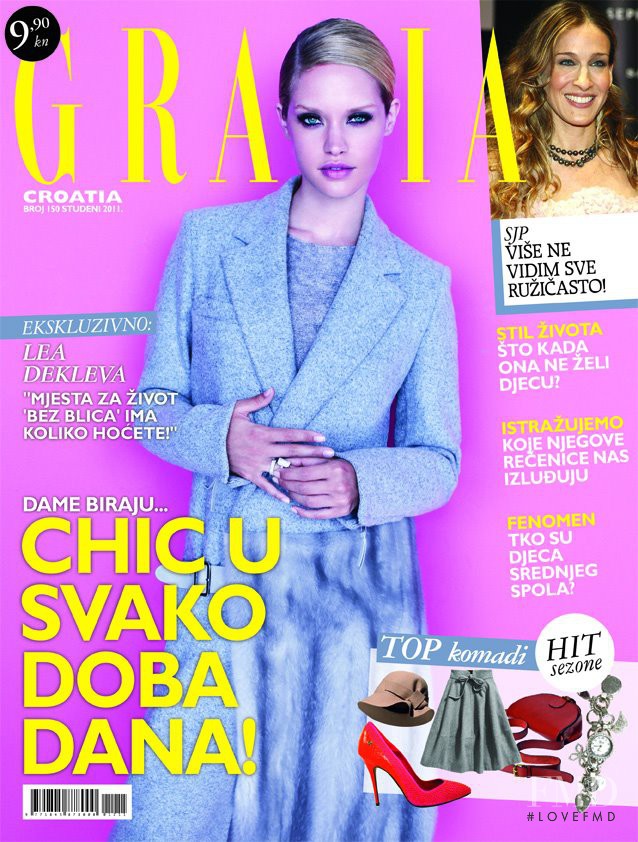 Julie Ordon featured on the Grazia Croatia cover from November 2011