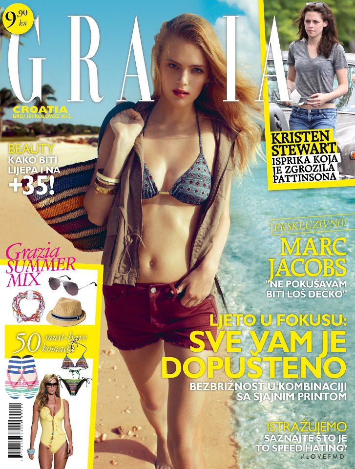 Anne Katrine Sibbersen featured on the Grazia Croatia cover from August 2012