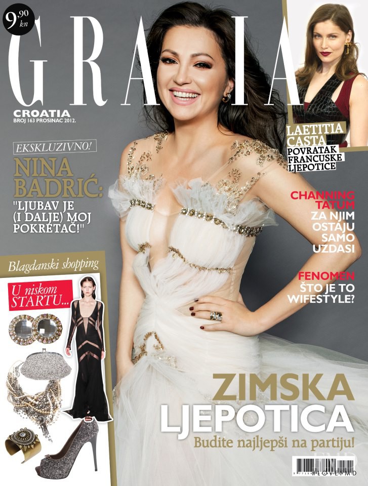 Nina Badric featured on the Grazia Croatia cover from December 2012