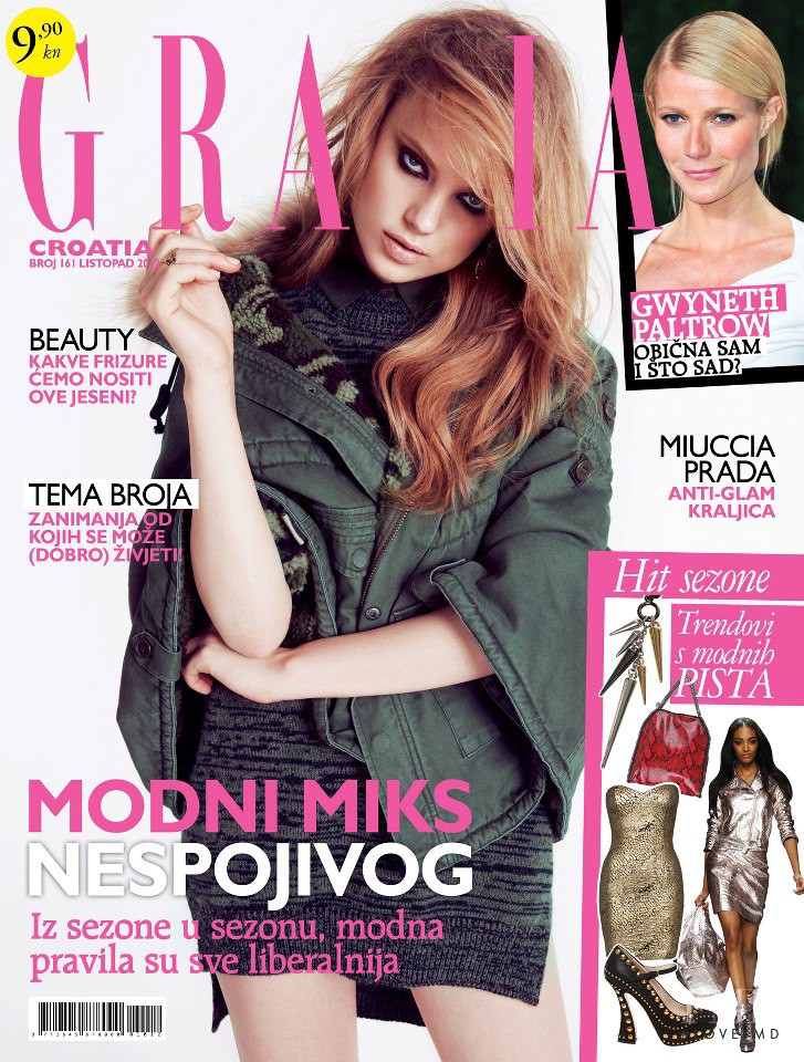 Luize Salmgrieze featured on the Grazia Croatia cover from October 2012