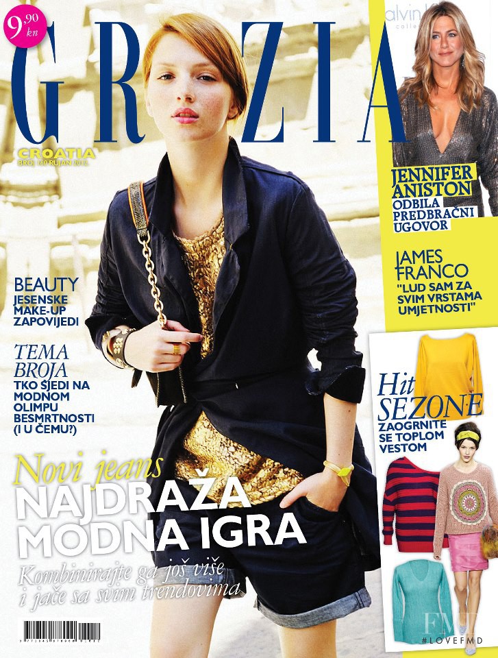Martina Prekopova featured on the Grazia Croatia cover from September 2012
