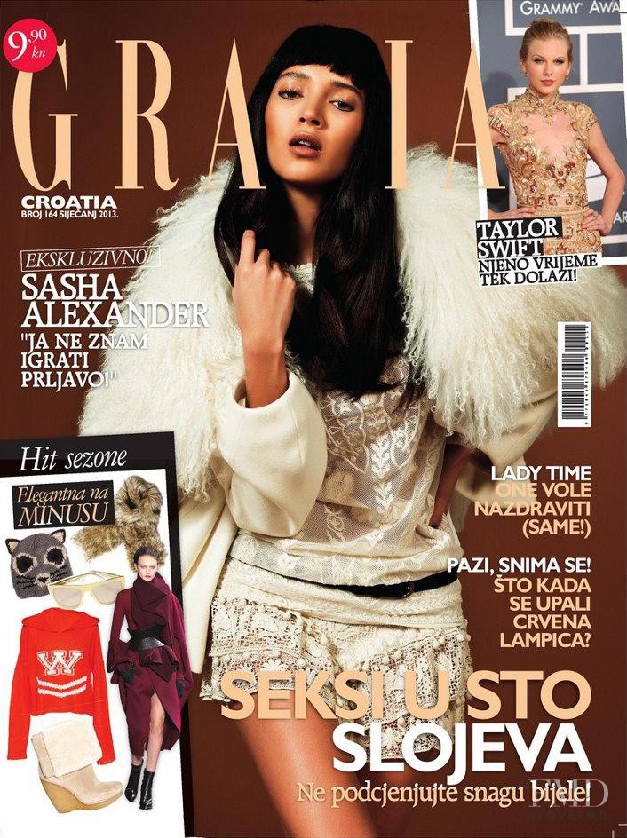 Daniela de Jesus featured on the Grazia Croatia cover from January 2013