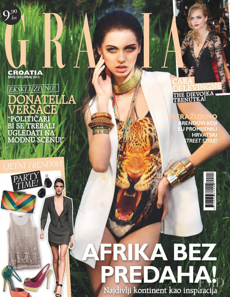 Ana Marija Cajner featured on the Grazia Croatia cover from June 2013