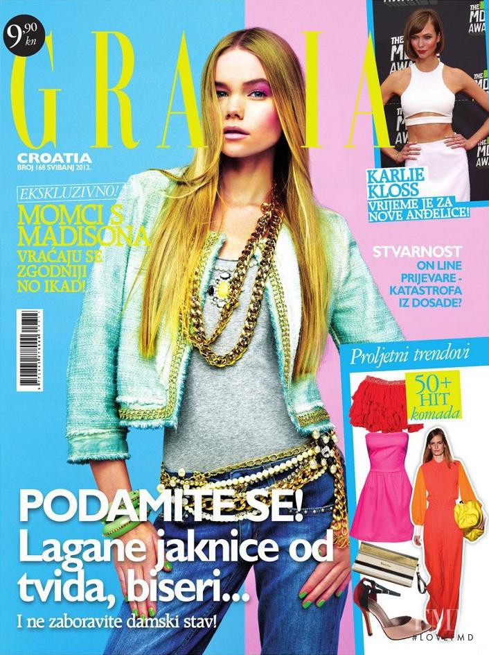 Neele Hoeper featured on the Grazia Croatia cover from May 2013
