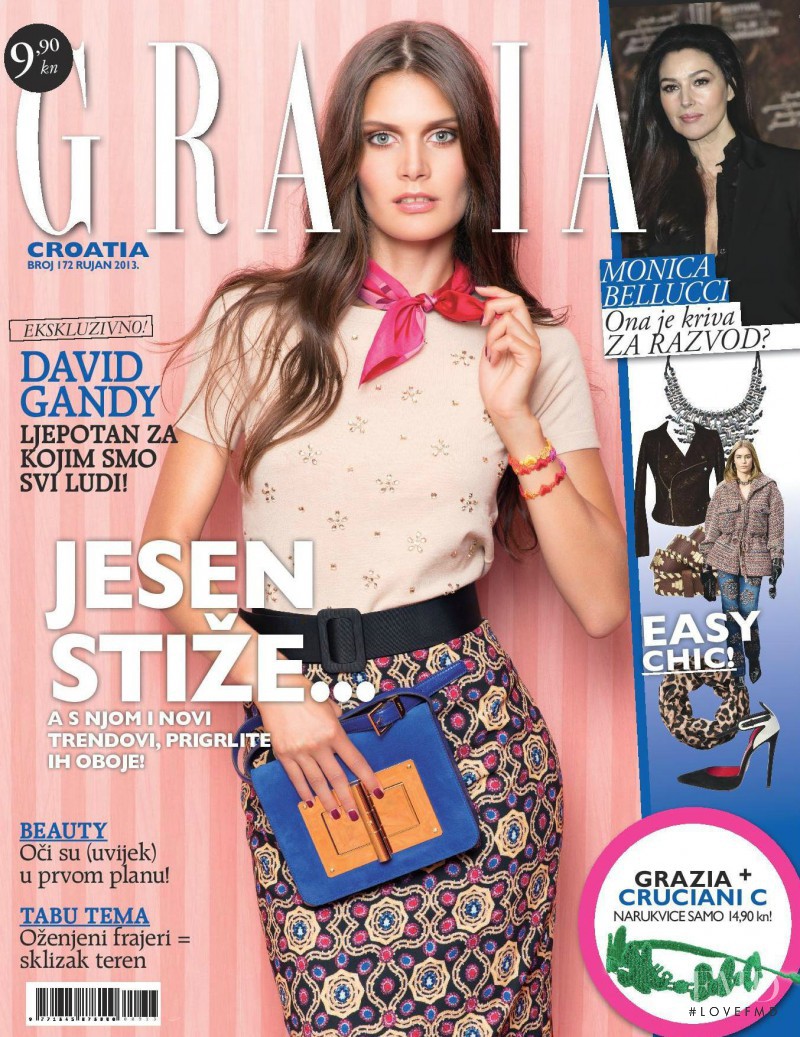 Eva Dudas featured on the Grazia Croatia cover from September 2013