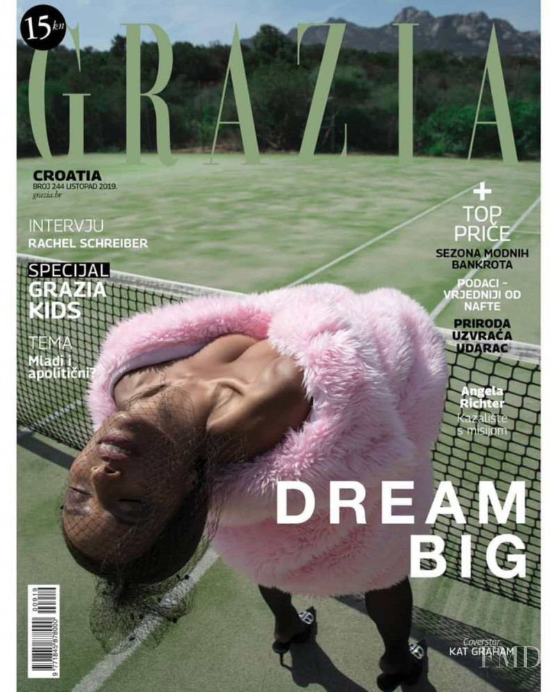 Kat Graham featured on the Grazia Croatia cover from October 2019