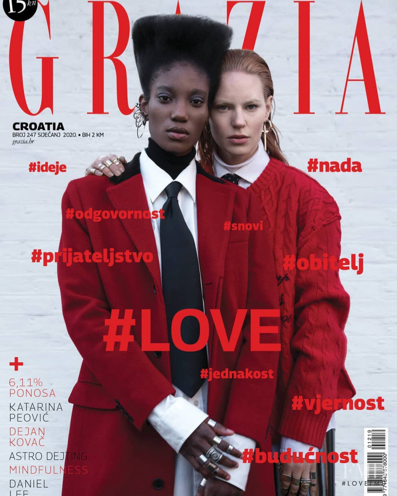  featured on the Grazia Croatia cover from January 2020