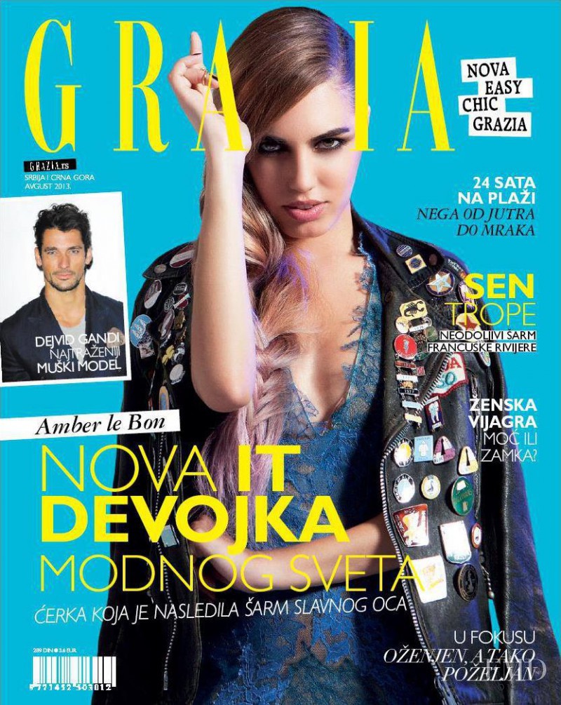 Amber Le Bon featured on the Grazia Serbia cover from August 2013