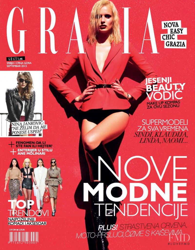  featured on the Grazia Serbia cover from September 2013