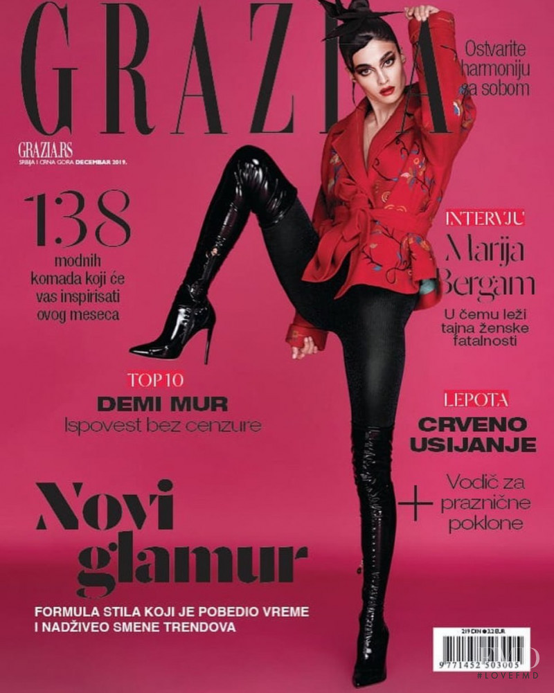 Barbara Tatalovic featured on the Grazia Serbia cover from December 2019