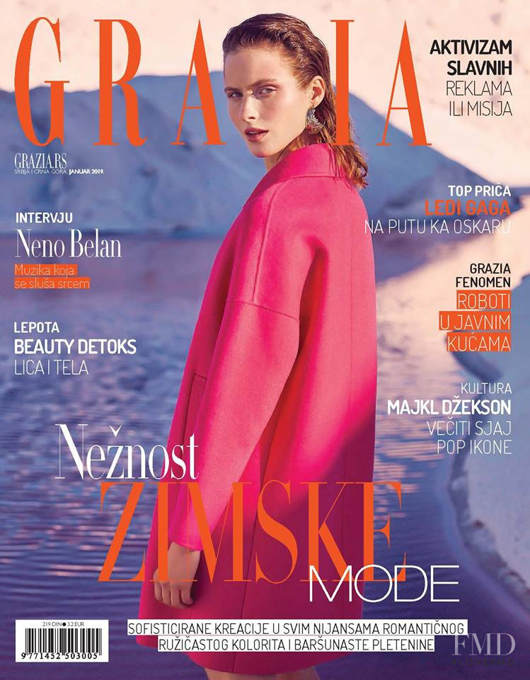 Simone Doreleijers featured on the Grazia Serbia cover from January 2019