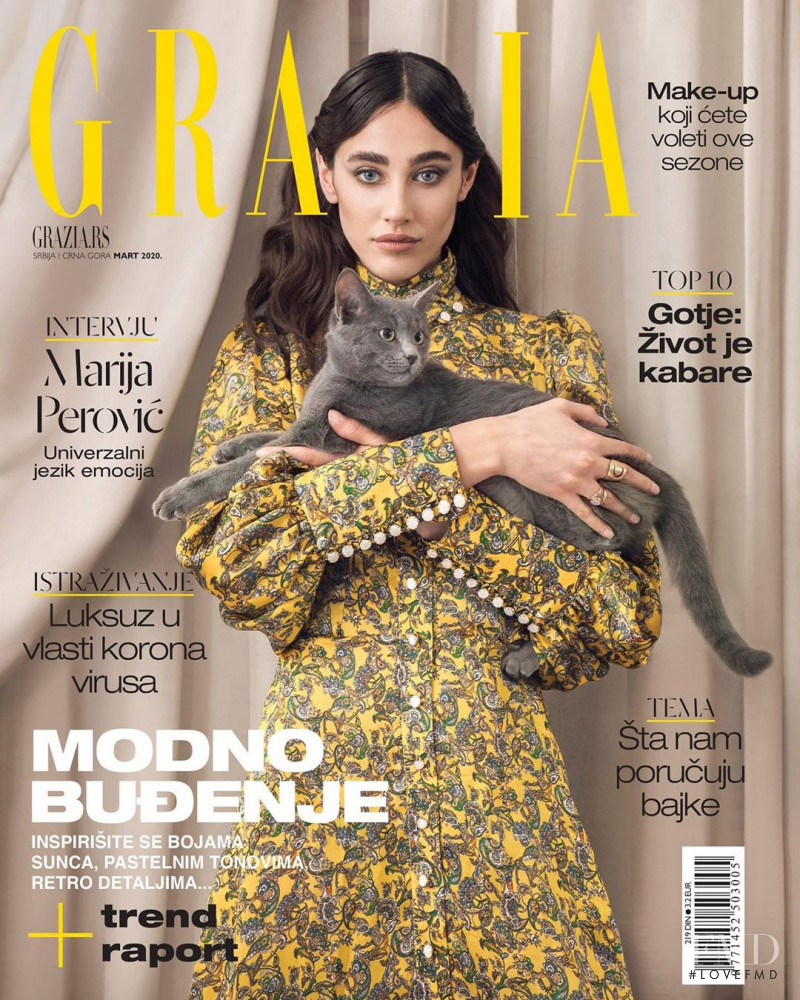 Ivana Pesovic featured on the L\'Officiel 1000 Modeles Milan New York cover from March 2020
