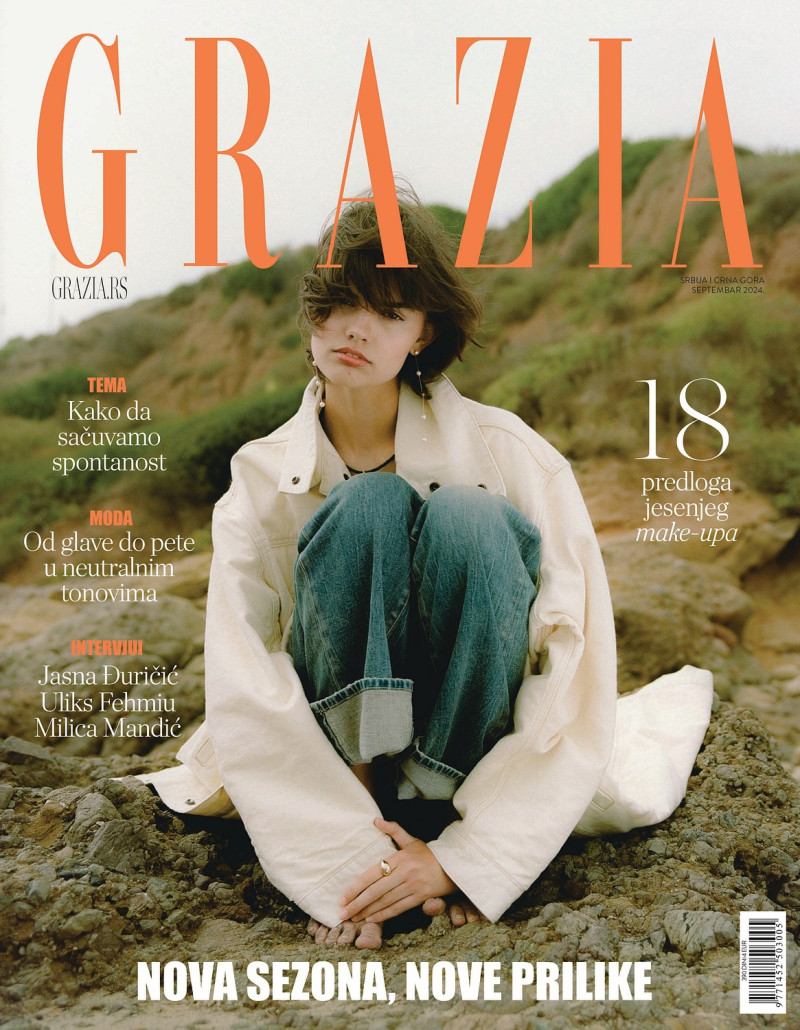 Aubria Abell featured on the Grazia Serbia cover from September 2024