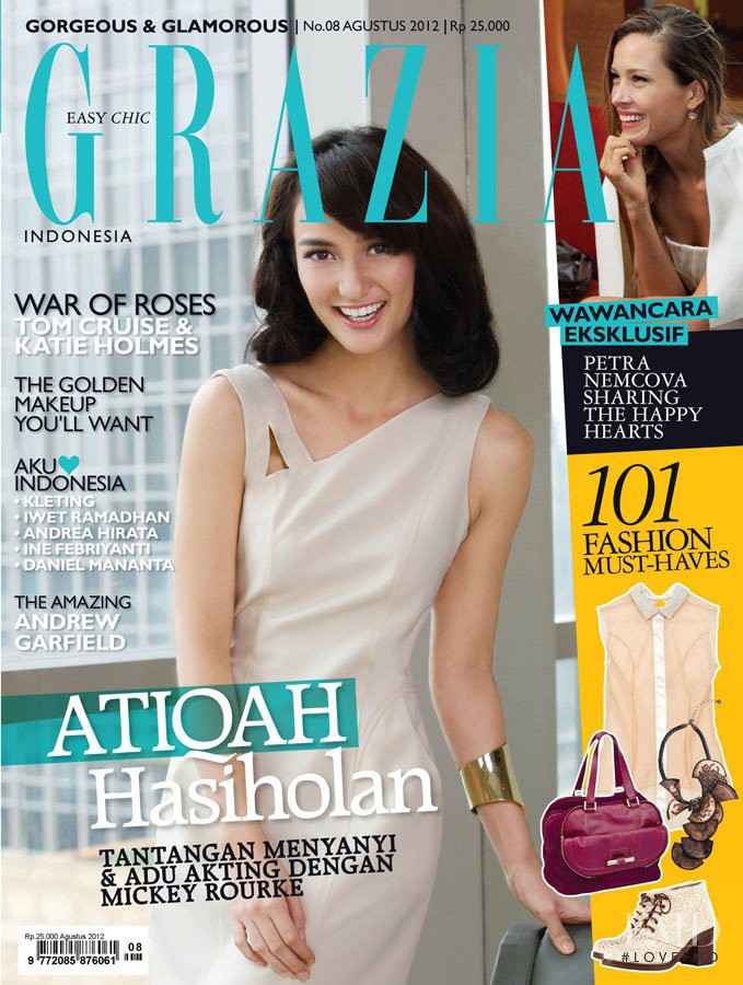 Atioah Hasiholan featured on the Grazia Indonesia cover from August 2012