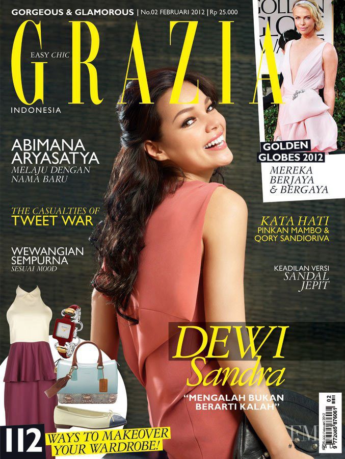 Dewi Sandra featured on the Grazia Indonesia cover from February 2012