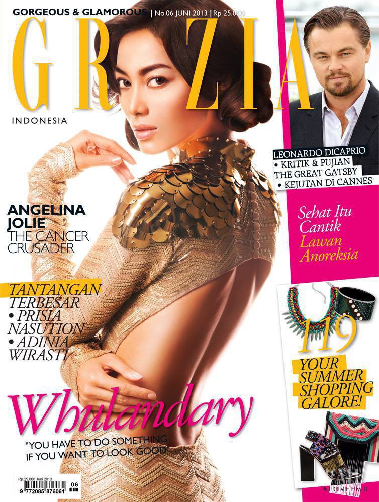 Whulandary Herman featured on the Grazia Indonesia cover from June 2013