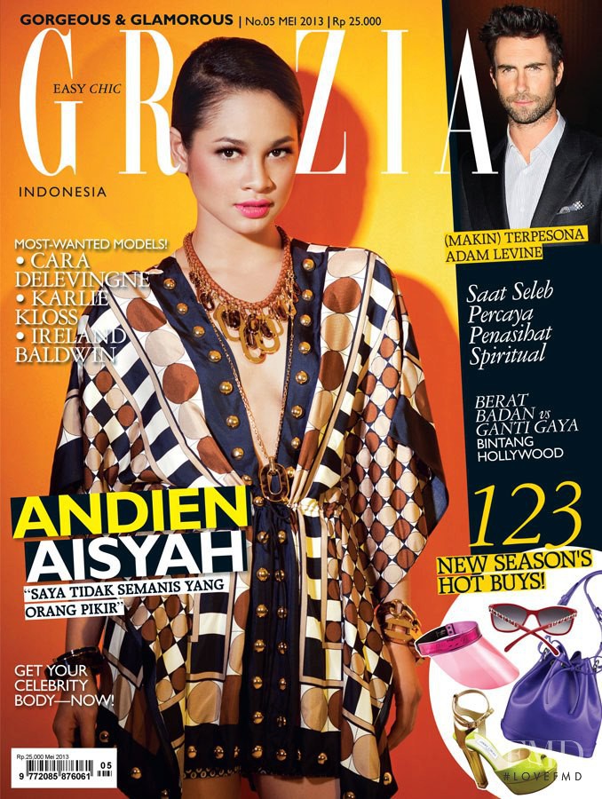 Andien Aisyah featured on the Grazia Indonesia cover from May 2013