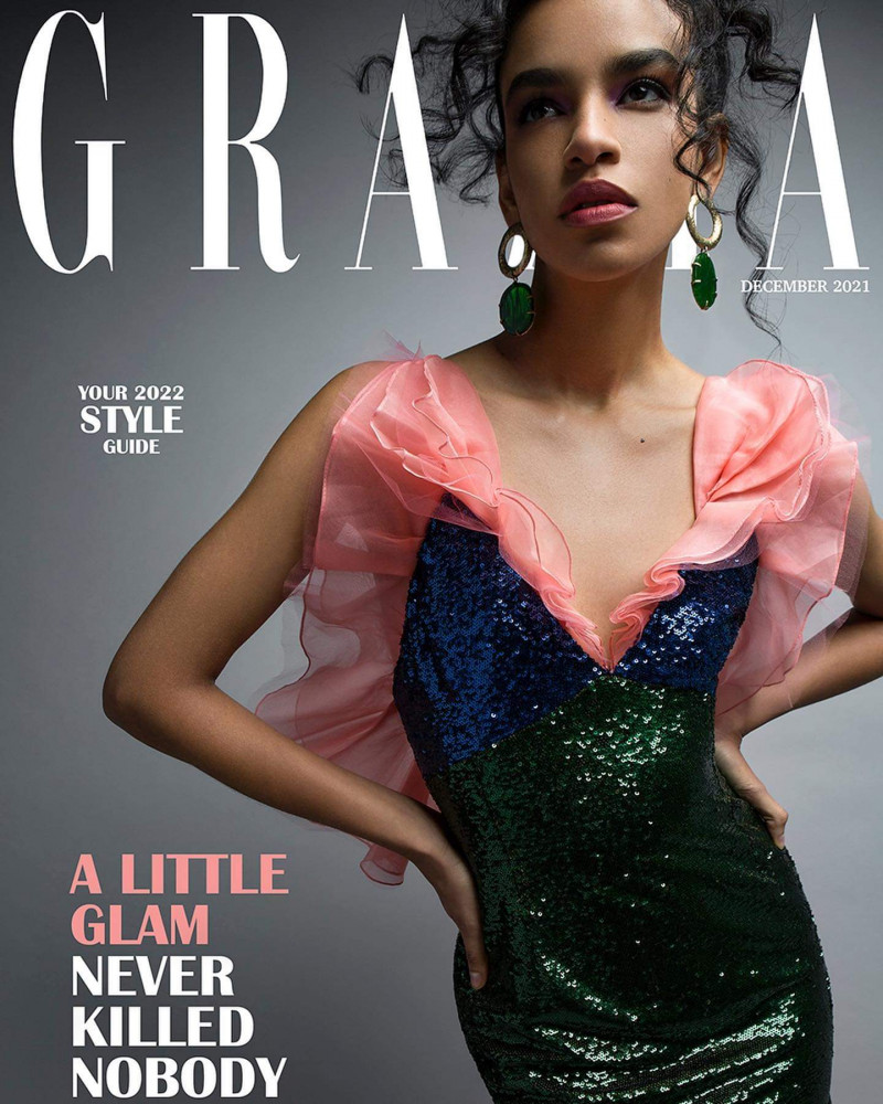 Austria Ulloa featured on the Grazia Bulgaria cover from December 2021