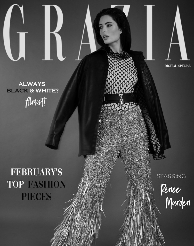 Renee Murden featured on the Grazia Bulgaria cover from February 2022