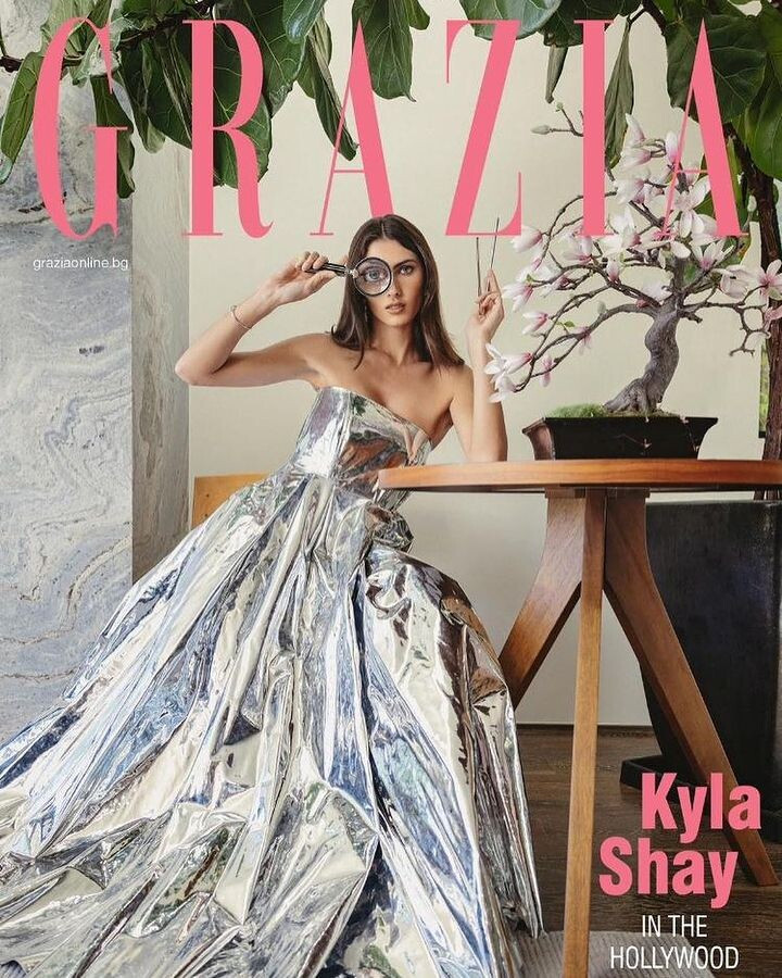 Kyla Grandy featured on the Grazia Bulgaria cover from October 2023