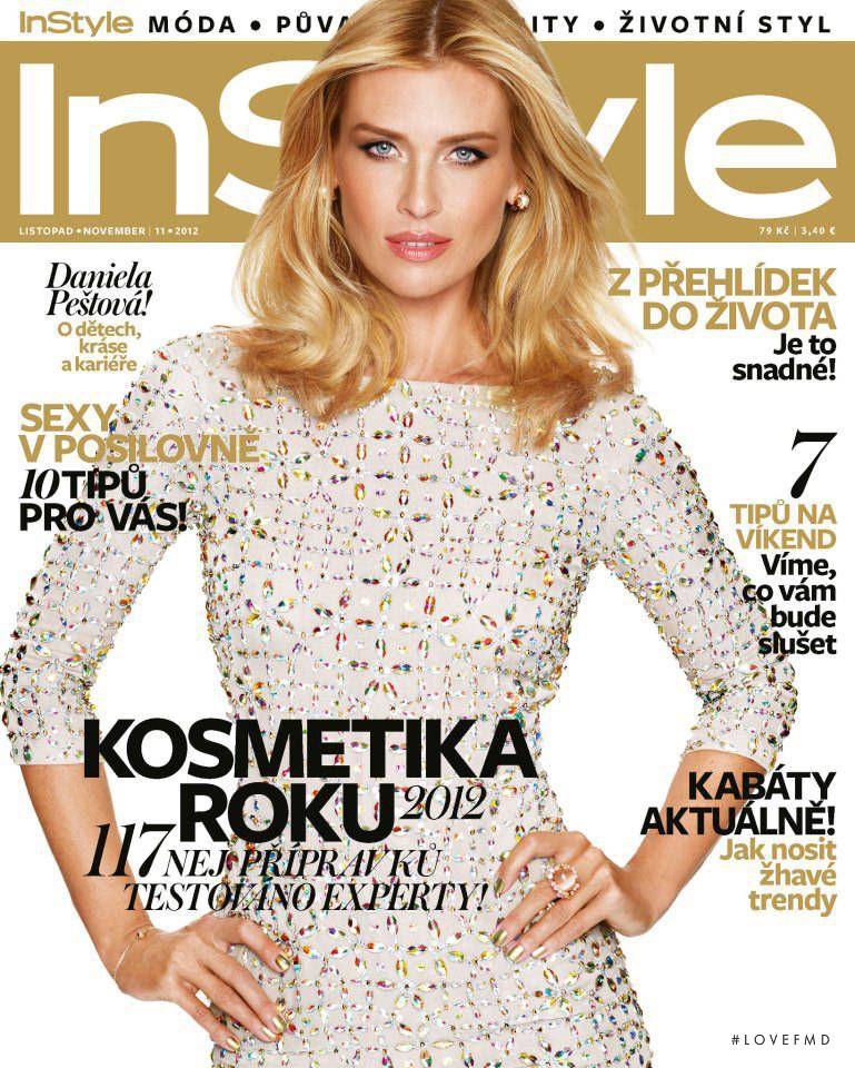 Daniela Pestova featured on the InStyle Czech cover from November 2012
