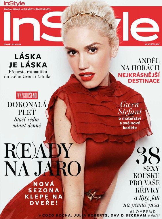Gwen Stefani featured on the InStyle Czech cover from February 2016