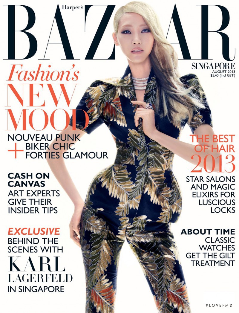 Soo Joo Park featured on the Harper\'s Bazaar Singapore cover from August 2013