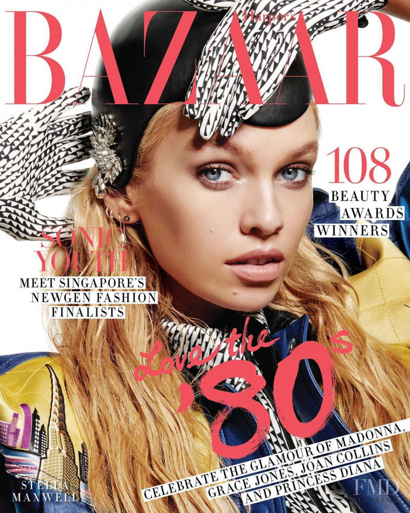 Stella Maxwell featured on the Harper\'s Bazaar Singapore cover from November 2019