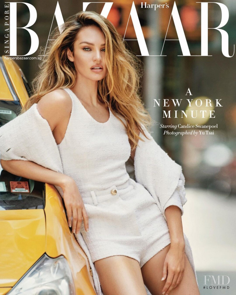 Candice Swanepoel featured on the Harper\'s Bazaar Singapore cover from September 2020