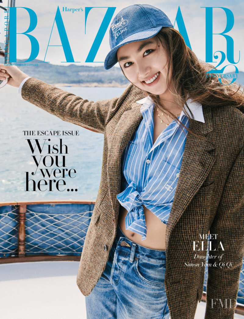 Ella Yam featured on the Harper\'s Bazaar Singapore cover from June 2021