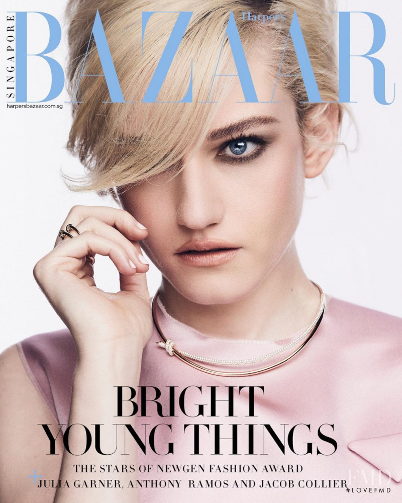 Julia Garner featured on the Harper\'s Bazaar Singapore cover from January 2022
