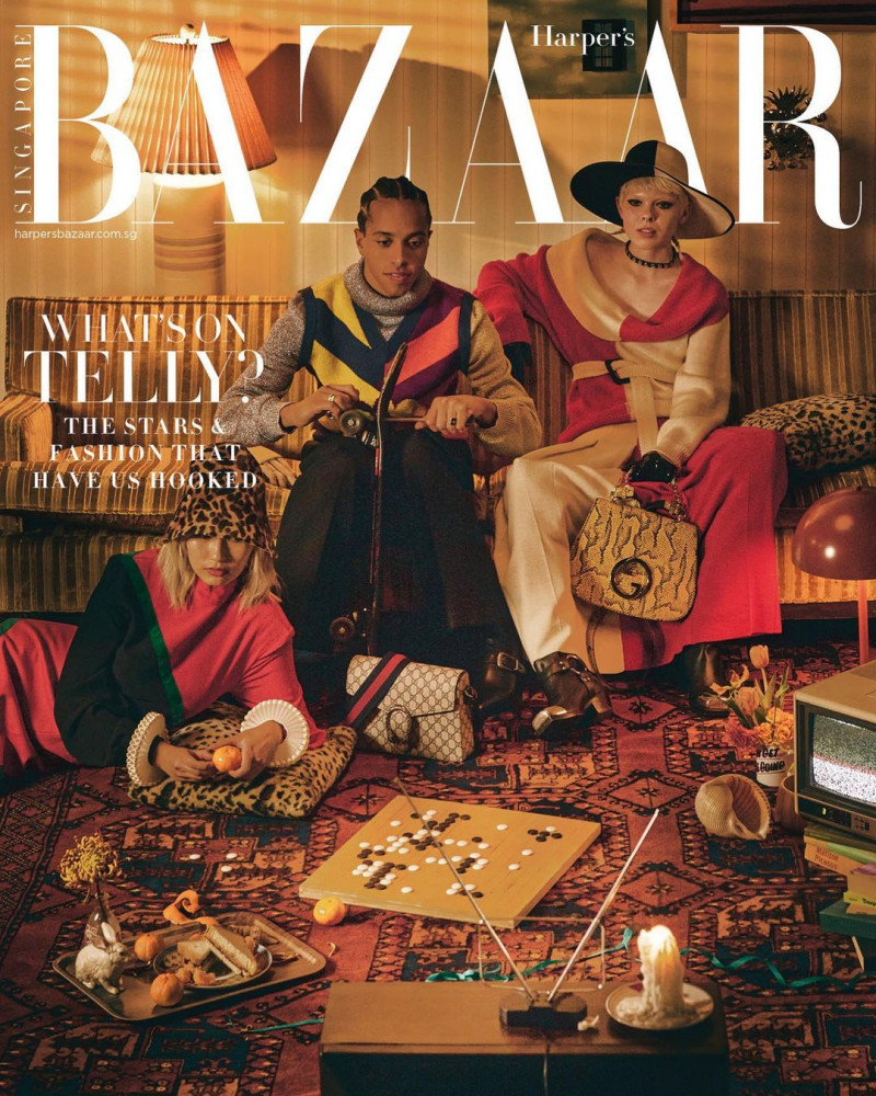 Mads Mullins featured on the Harper\'s Bazaar Singapore cover from November 2022