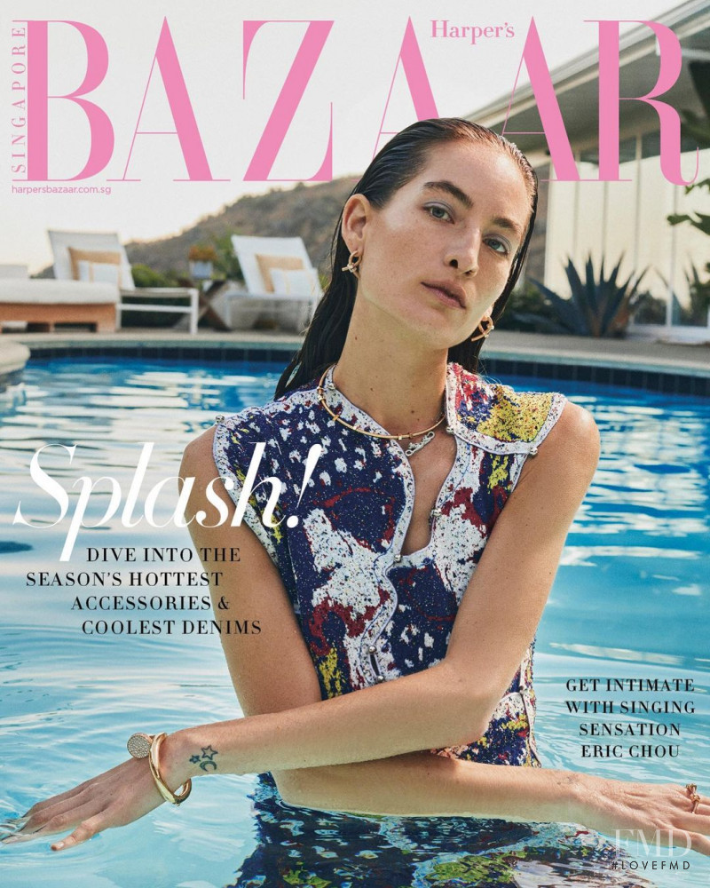 Heather Kemesky featured on the Harper\'s Bazaar Singapore cover from October 2022