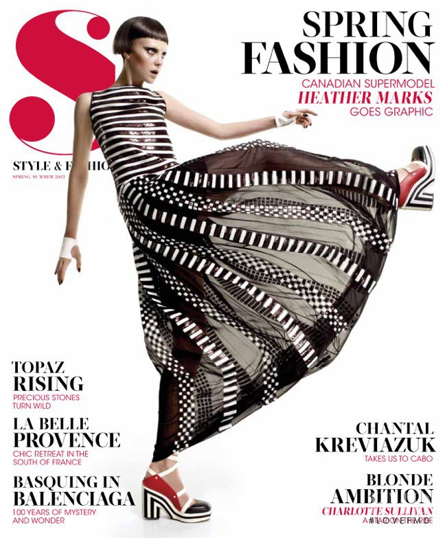 Heather Marks featured on the S Style & Fashion cover from March 2013