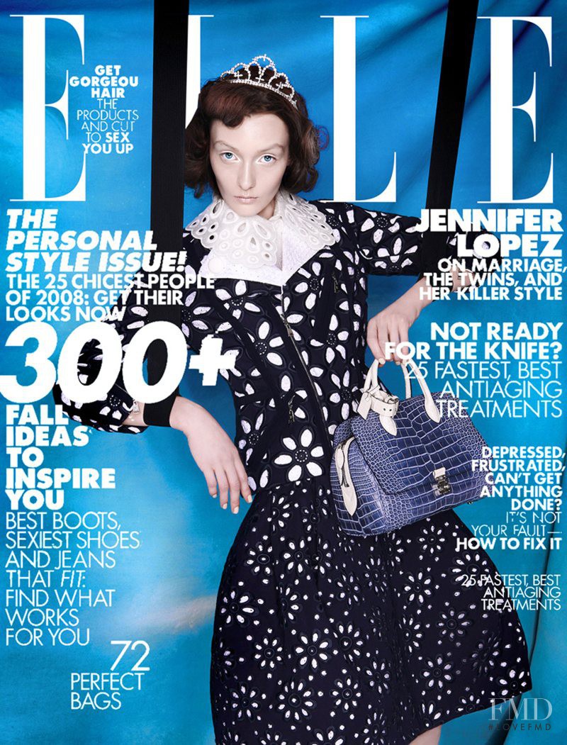 Alexa Yudina featured on the Elle Dubai cover from April 2012